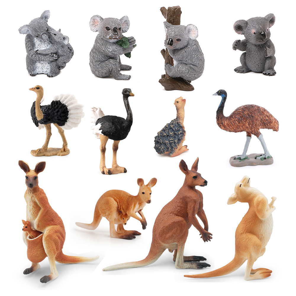 Kids Toys Under 1 Year - Kangaroo Koala Ostrich EMU Model Toys