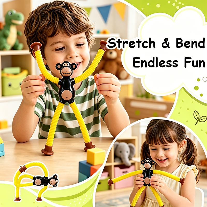 Kids Toys Youtube - (HefengCL) Telescopic Suction Cup Monkey Pop