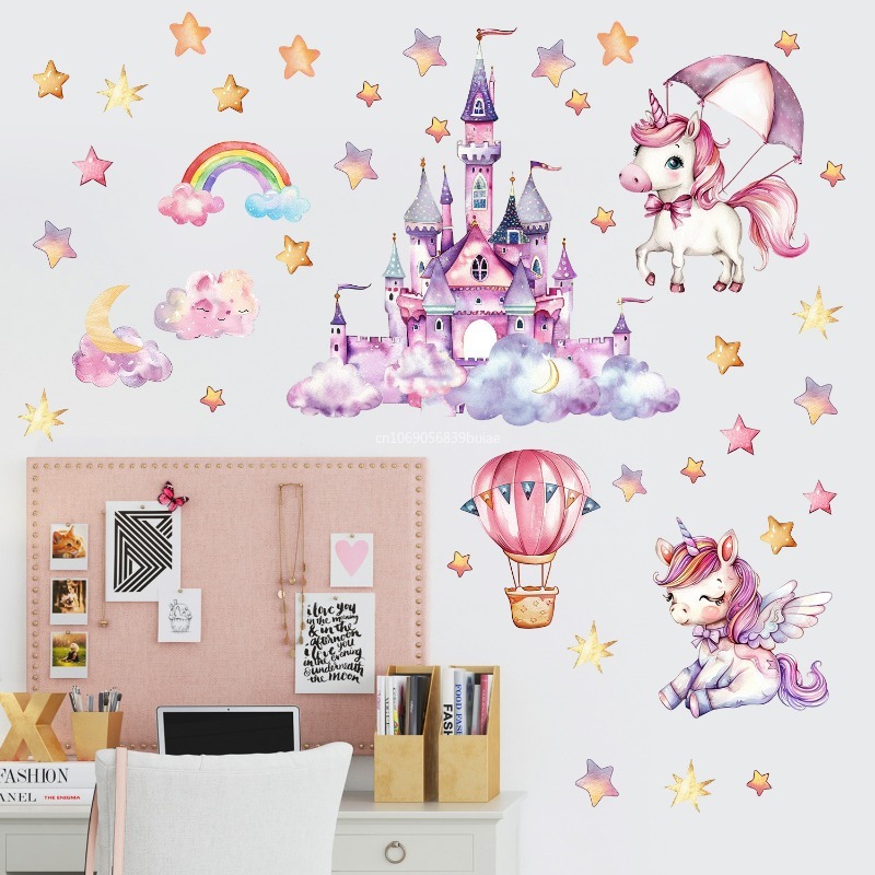 Glow In Dark Stars - Unicorn Stars Luminous Wall Sticker Baby