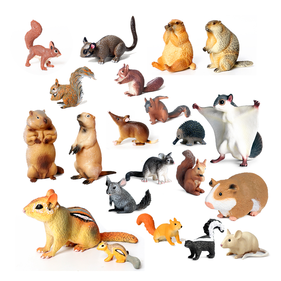 Kids Toys Under 1 Year - Simulation Wild Rodent Mole Opossum Chipmunk