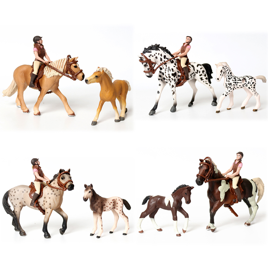 Kids Toys Under 1 Year - Realistic Trakehner Knabstrupper Haflinger Horse Rider