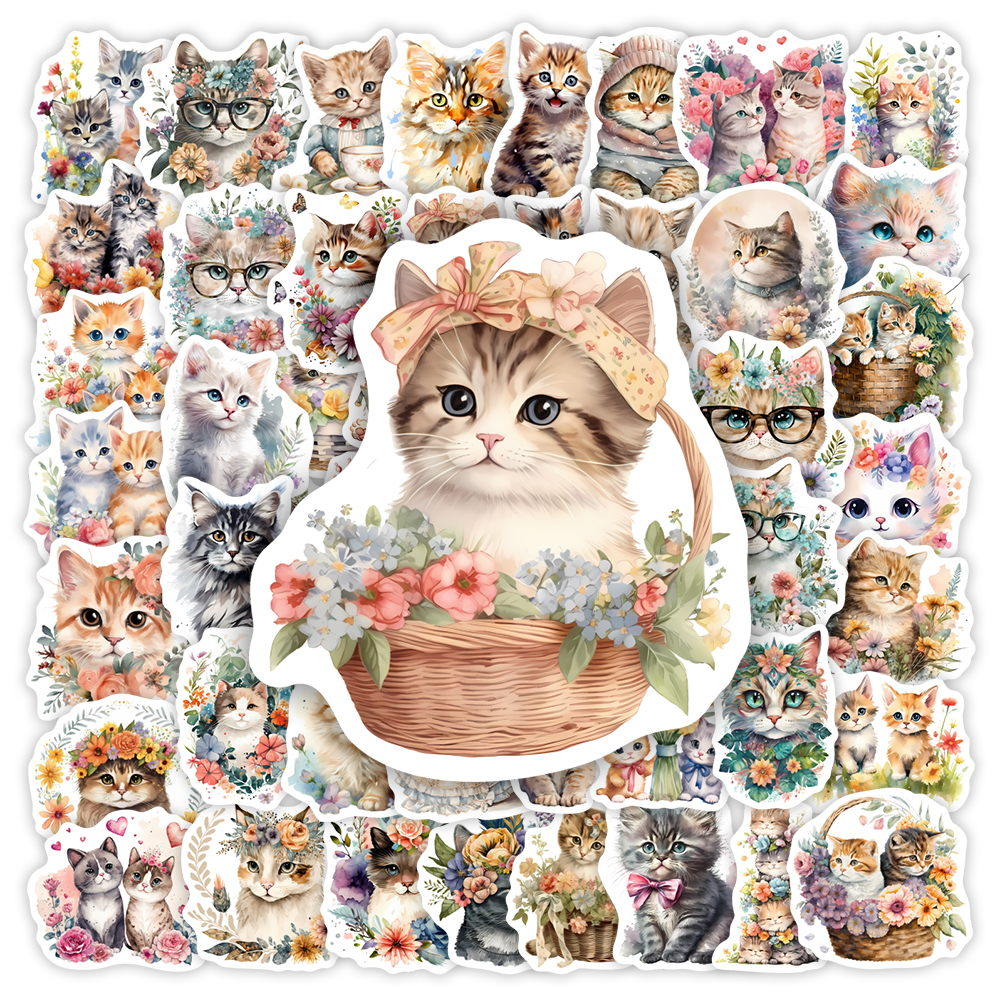 Kids Toys Laptop - Aesthetic Cute Cat Kitty Stickers Kids