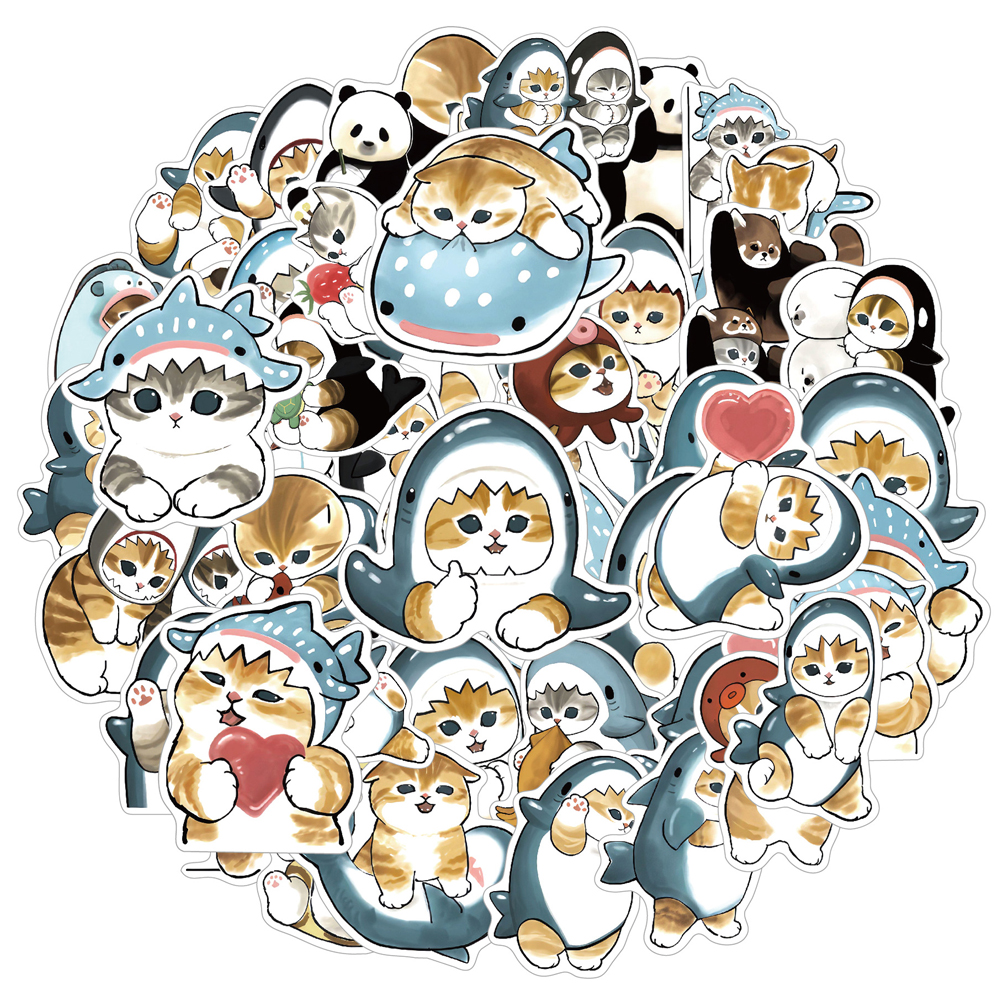 Kids Toys Laptop - 10/30/50pcs Funny Kawaii Cat Aesthetic Stickers