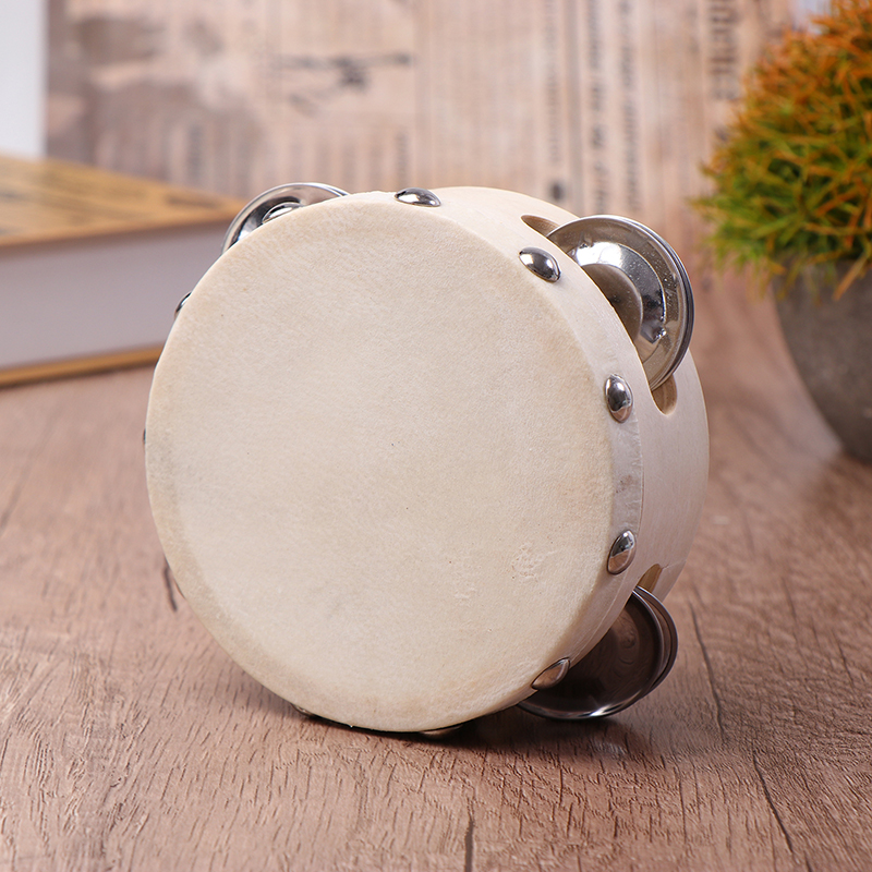 Kids Toys Entertainer - 10/15cm Hand Held Tambourine With Metal
