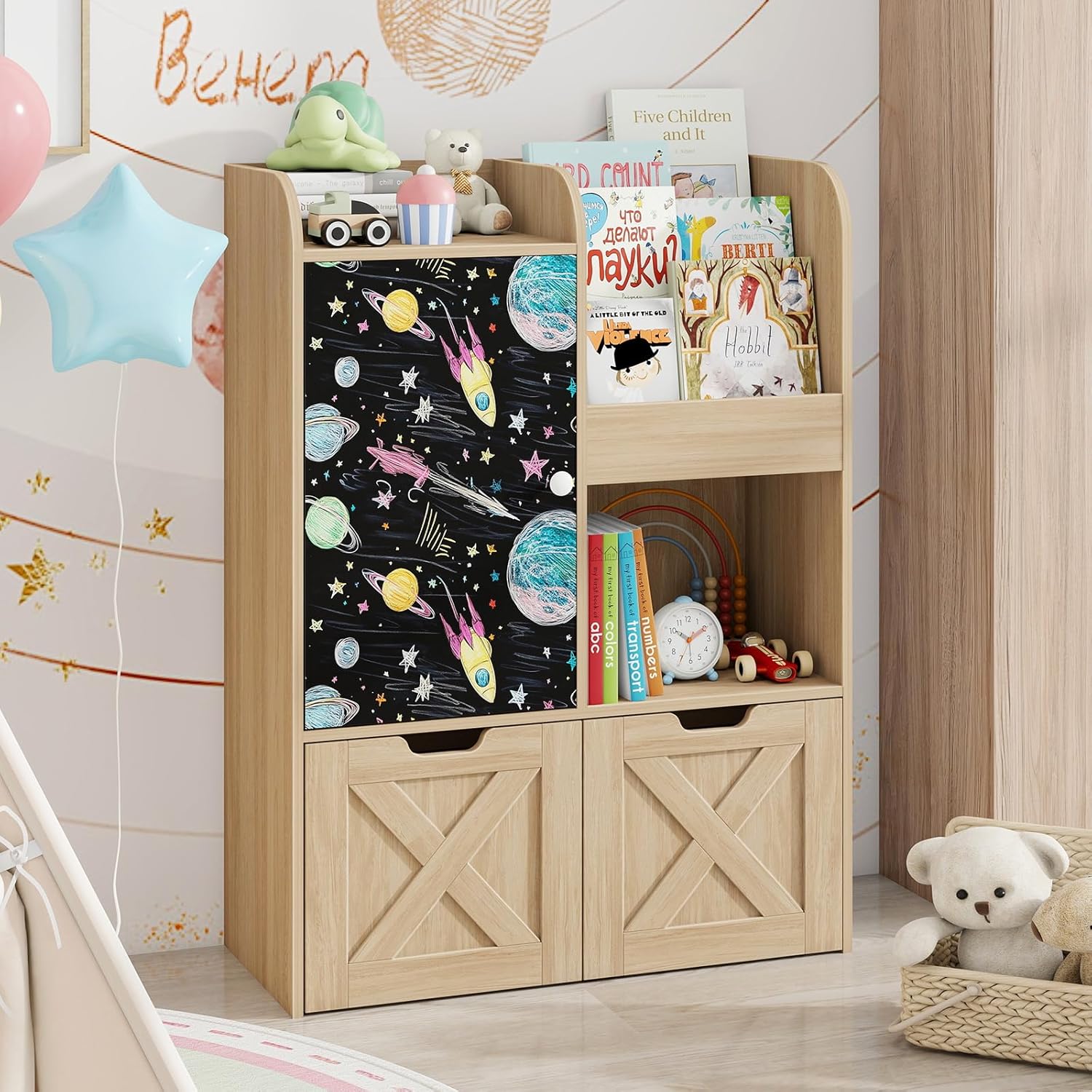 Kids Toys Drawers - Toy Storage Organizer with Reading Nook,