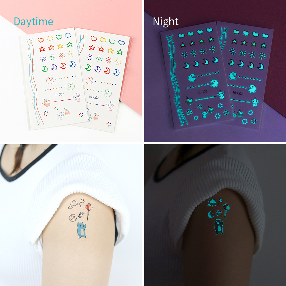 Glow-in-Dark Tattoo Stickers 1 - مراجعة Glow In Dark Stars وسعره