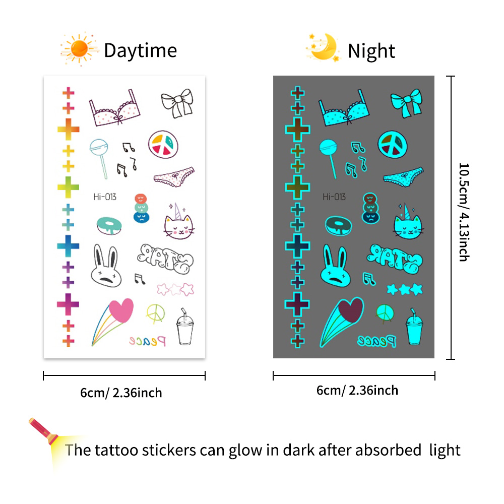 Glow-in-Dark Tattoo Stickers 1 - مراجعة Glow In Dark Stars وسعره