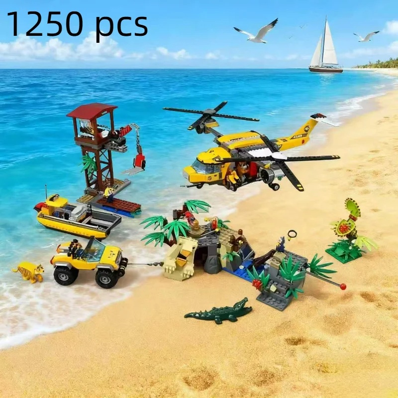Compatible MOC Sets City Serie - مراجعة Kids Toys Helicopter وسعره
