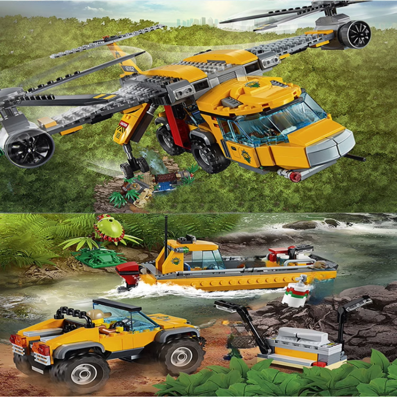 Compatible MOC Sets City Serie - مراجعة Kids Toys Helicopter وسعره