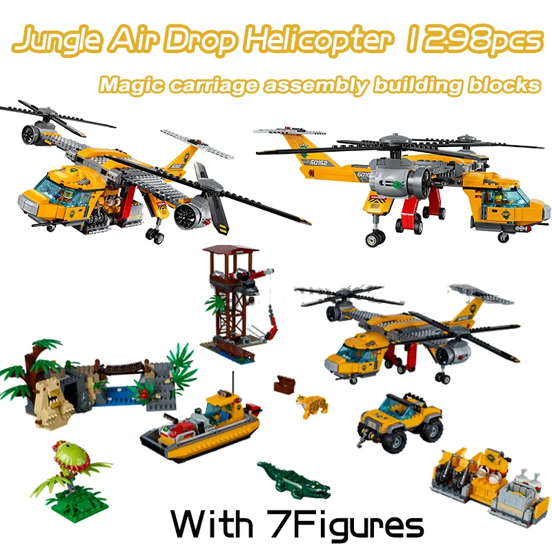 Compatible MOC Sets City Serie - مراجعة Kids Toys Helicopter وسعره