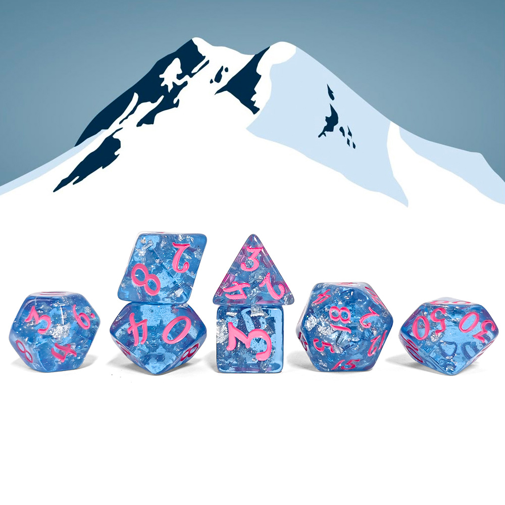 7Pcs/set Blue Color Resin Dice - مراجعة Kids Toys Entertainer وسعره