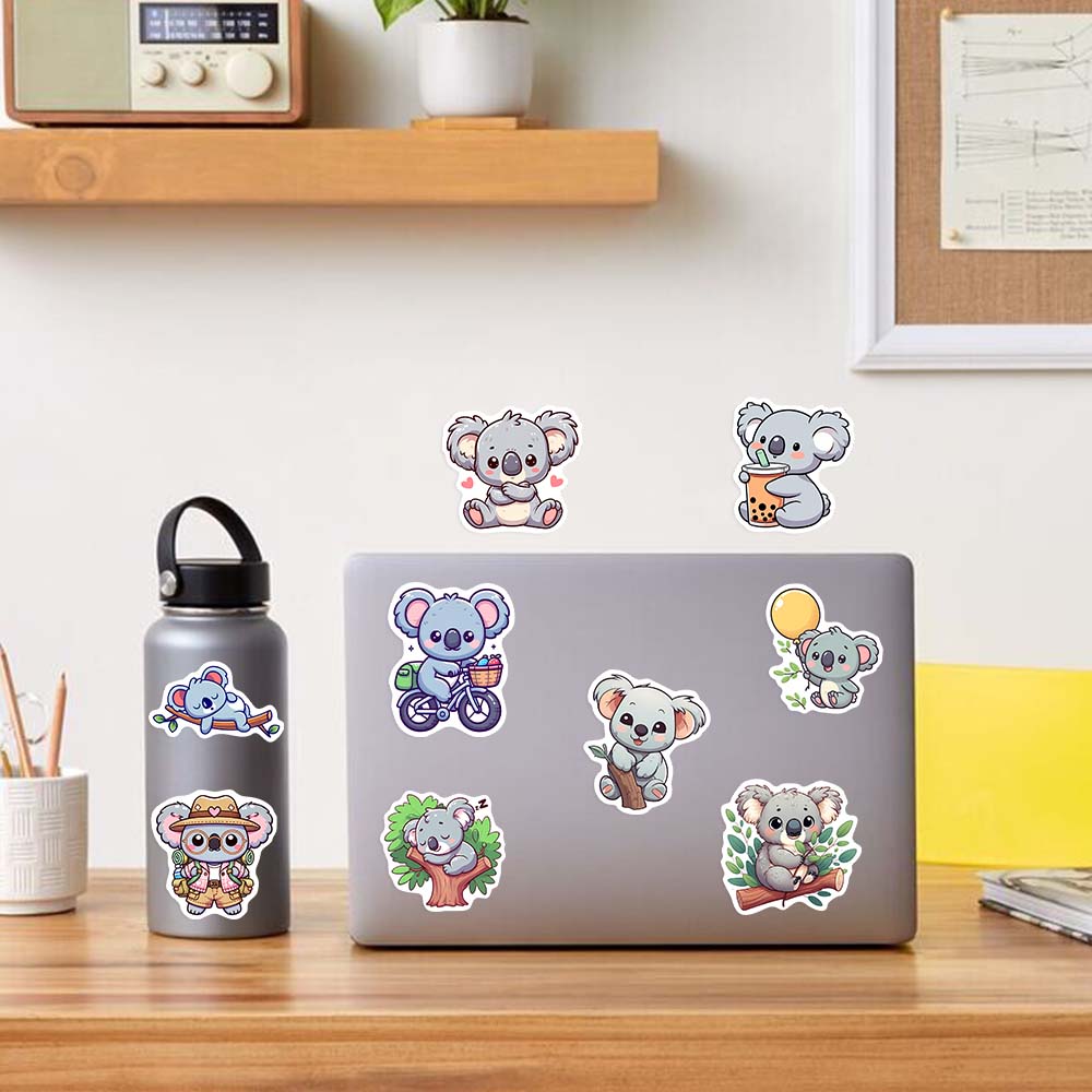 Cartoon Koala Animal Stickers  - مراجعة Kids Toys Laptop وسعره