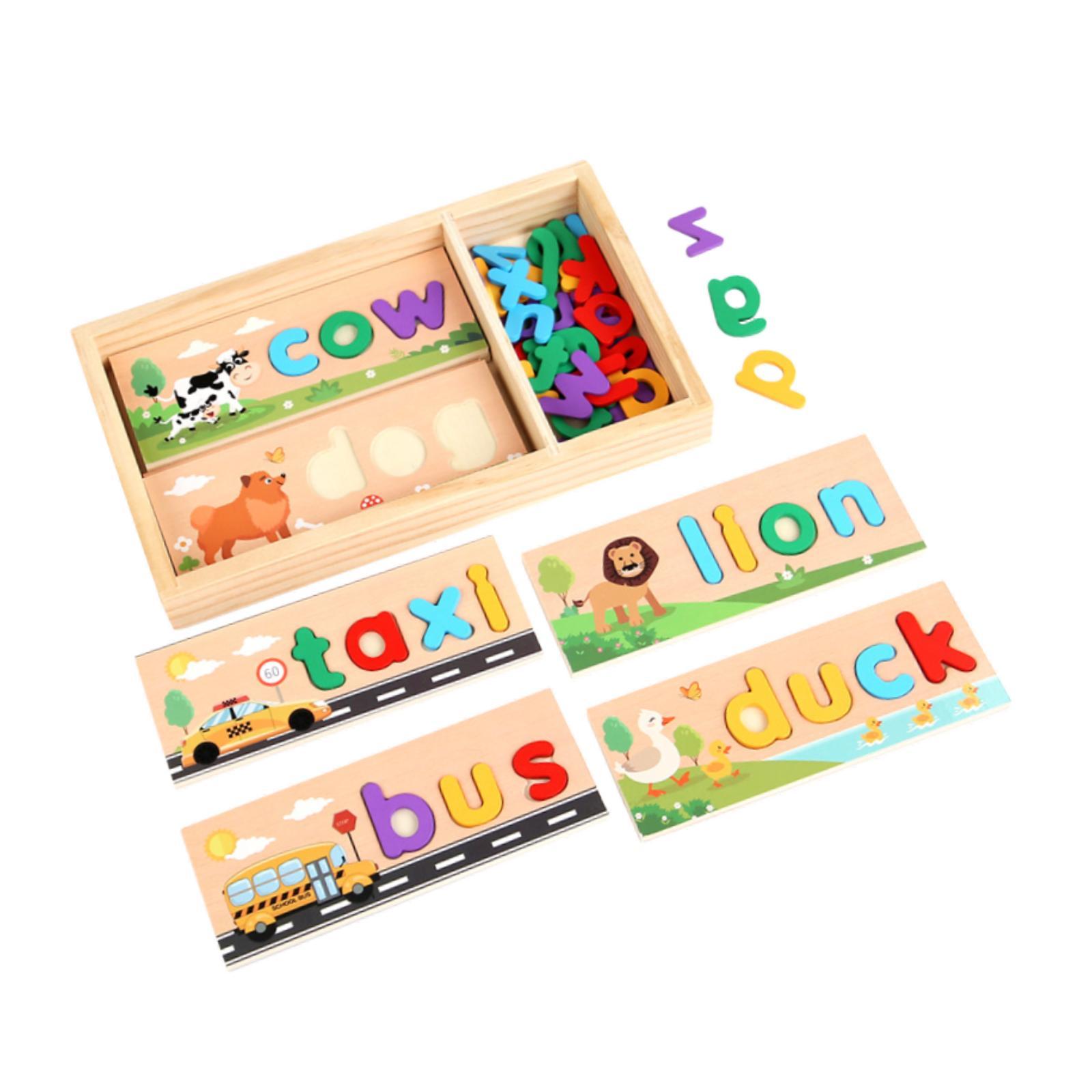 Wooden Spell Learning Toys wit - مراجعة Kids Toys 2 Year Old وسعره