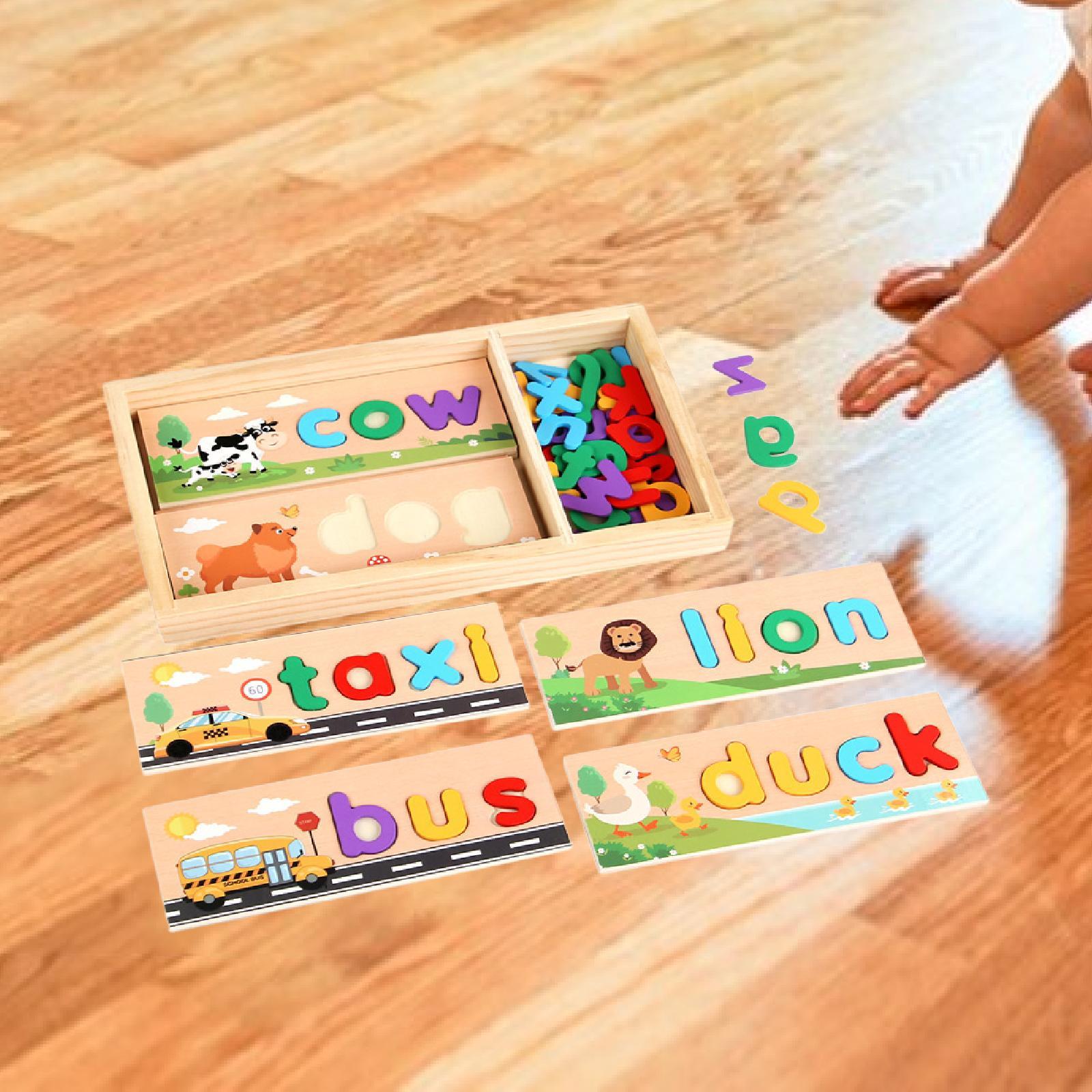 Wooden Spell Learning Toys wit - مراجعة Kids Toys 2 Year Old وسعره