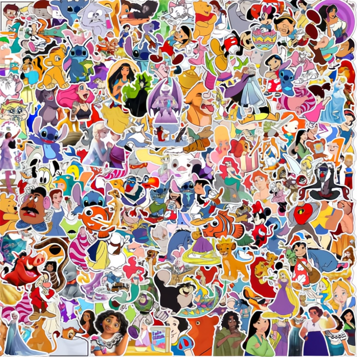 100PCS  Cute Mix Cartoon Anima - مراجعة Kids Toys Laptop وسعره