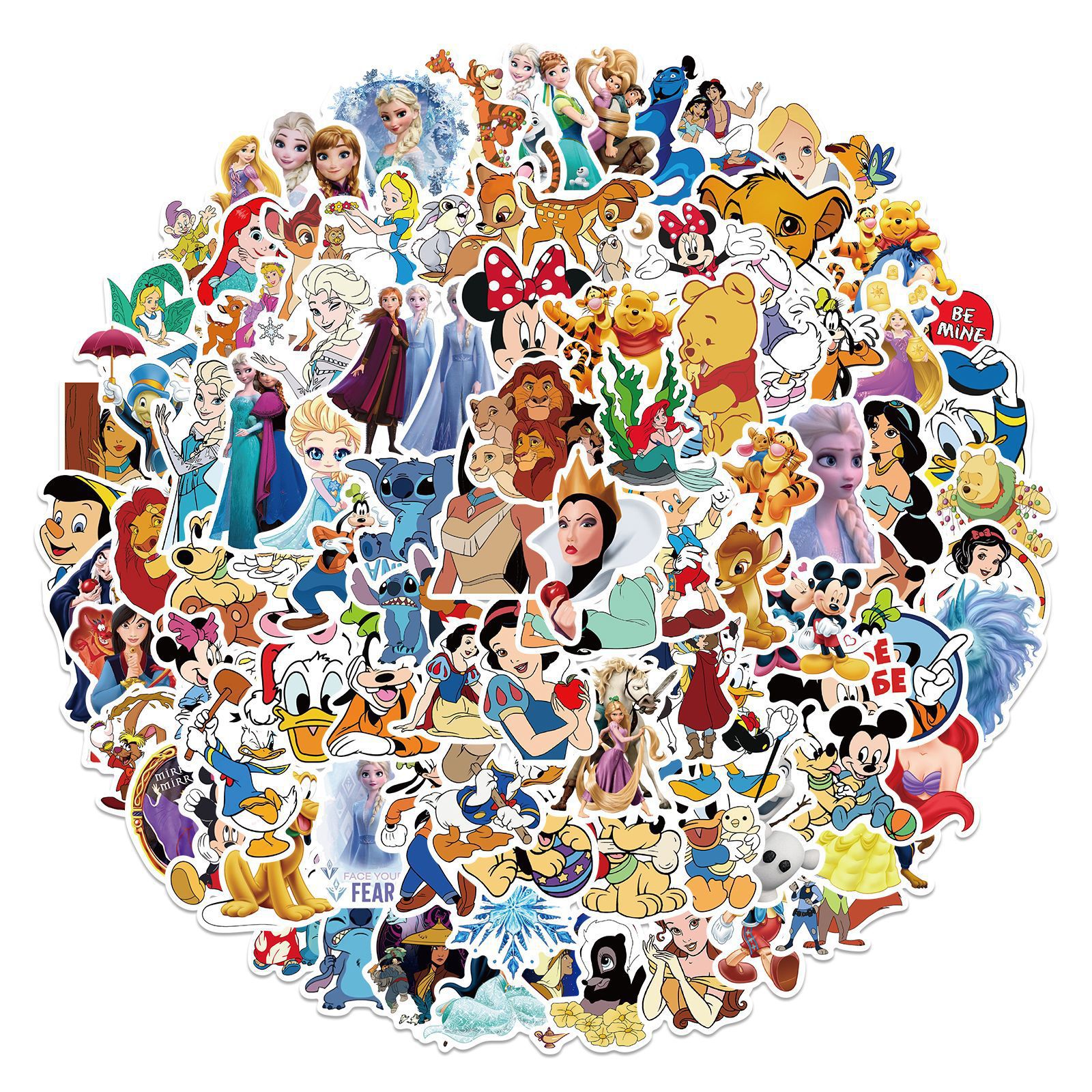 100PCS  Cute Mix Cartoon Anima - مراجعة Kids Toys Laptop وسعره