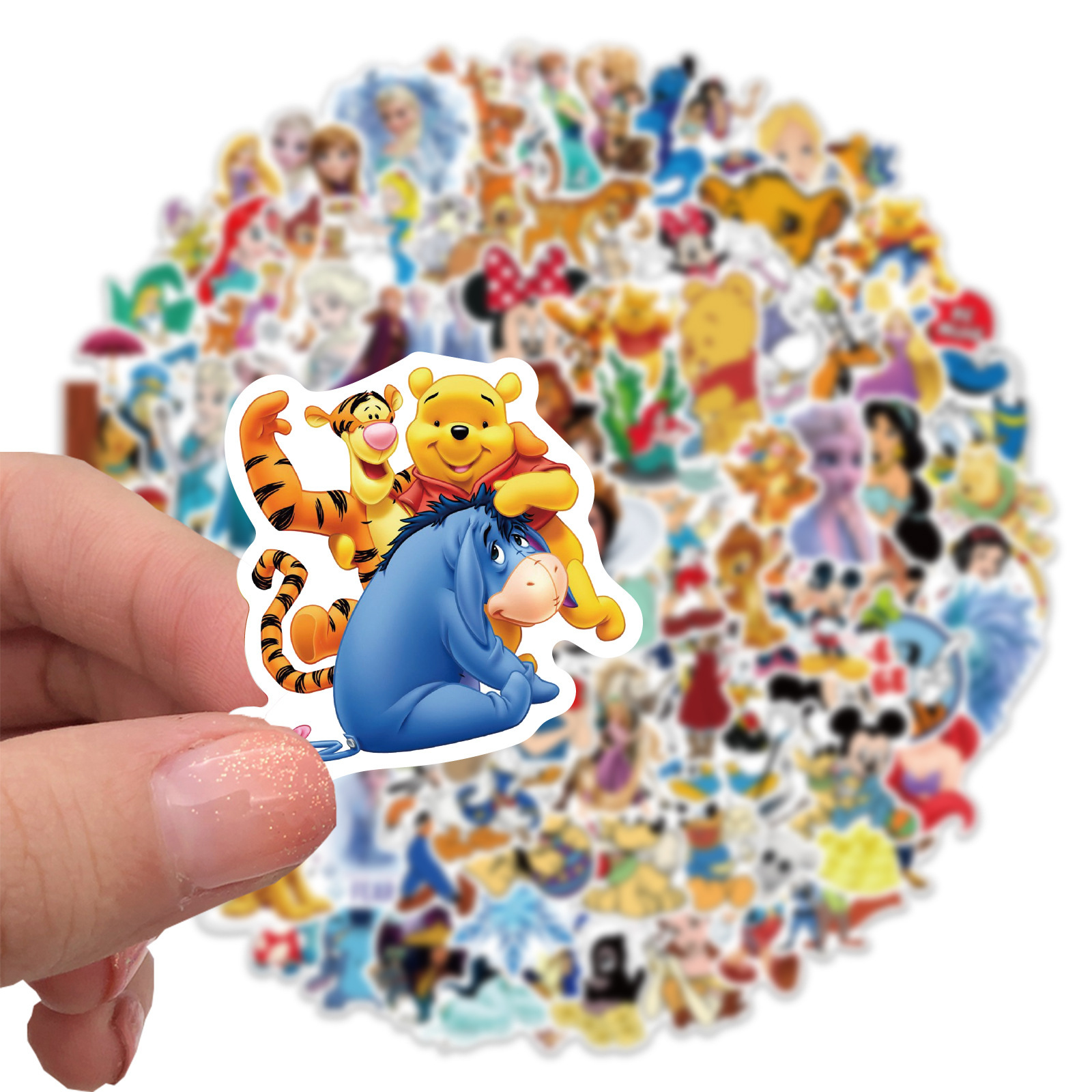 100PCS  Cute Mix Cartoon Anima - مراجعة Kids Toys Laptop وسعره