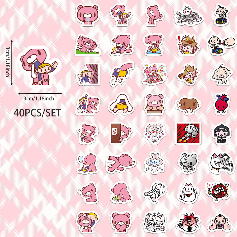 40pcs Cartoon Gloomy Bear & CH - مراجعة Kids Toys Laptop وسعره