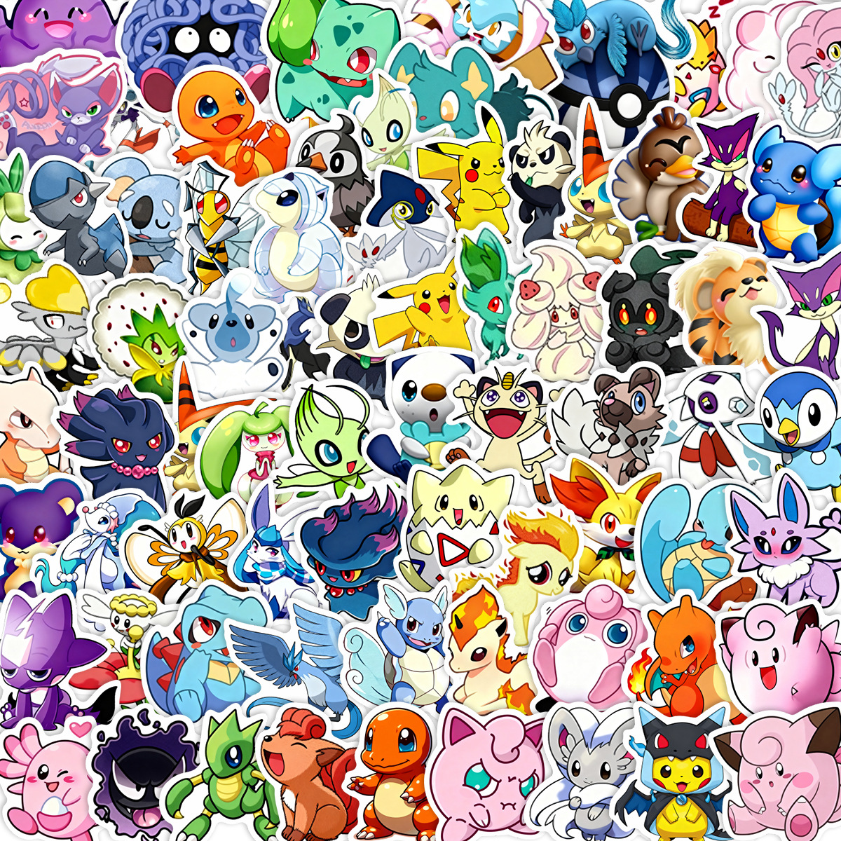 100/200pcs Pokemon Anime Stick - مراجعة Kids Toys Laptop وسعره
