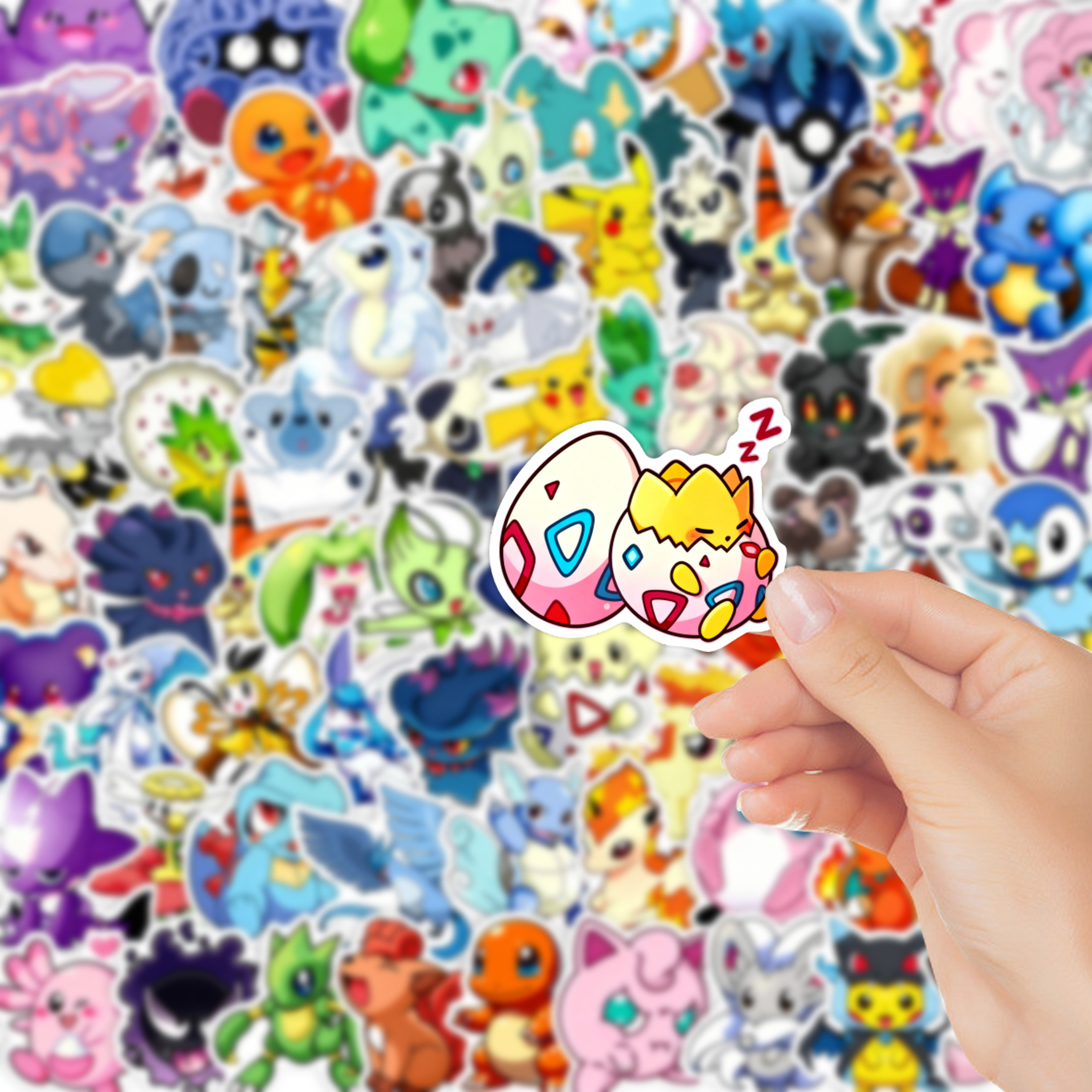 100/200pcs Pokemon Anime Stick - مراجعة Kids Toys Laptop وسعره