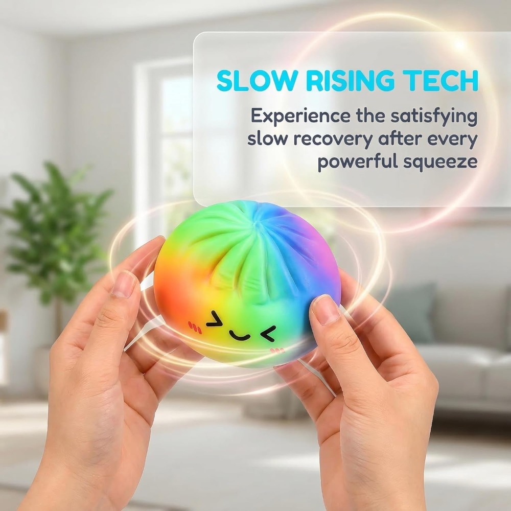 Rainbow Dumpling Squishy Toy T - مراجعة Kids Toys Basket وسعره