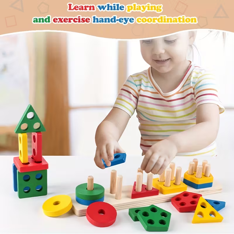 Montessori Wooden Games Baby T - مراجعة Kids Toys 2 Year Old وسعره