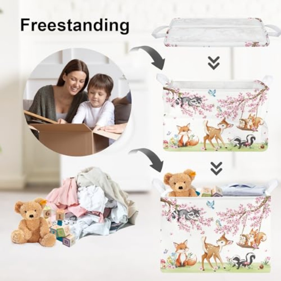 Forest Animal Baby Storage Bas - مراجعة Kids Toys Basket وسعره