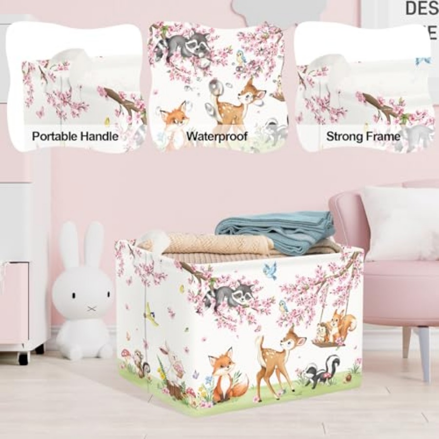 Forest Animal Baby Storage Bas - مراجعة Kids Toys Basket وسعره