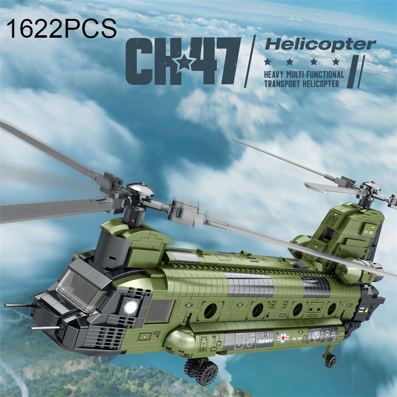 1622PCS CH-47 Chinook Transpor - مراجعة Kids Toys Helicopter وسعره