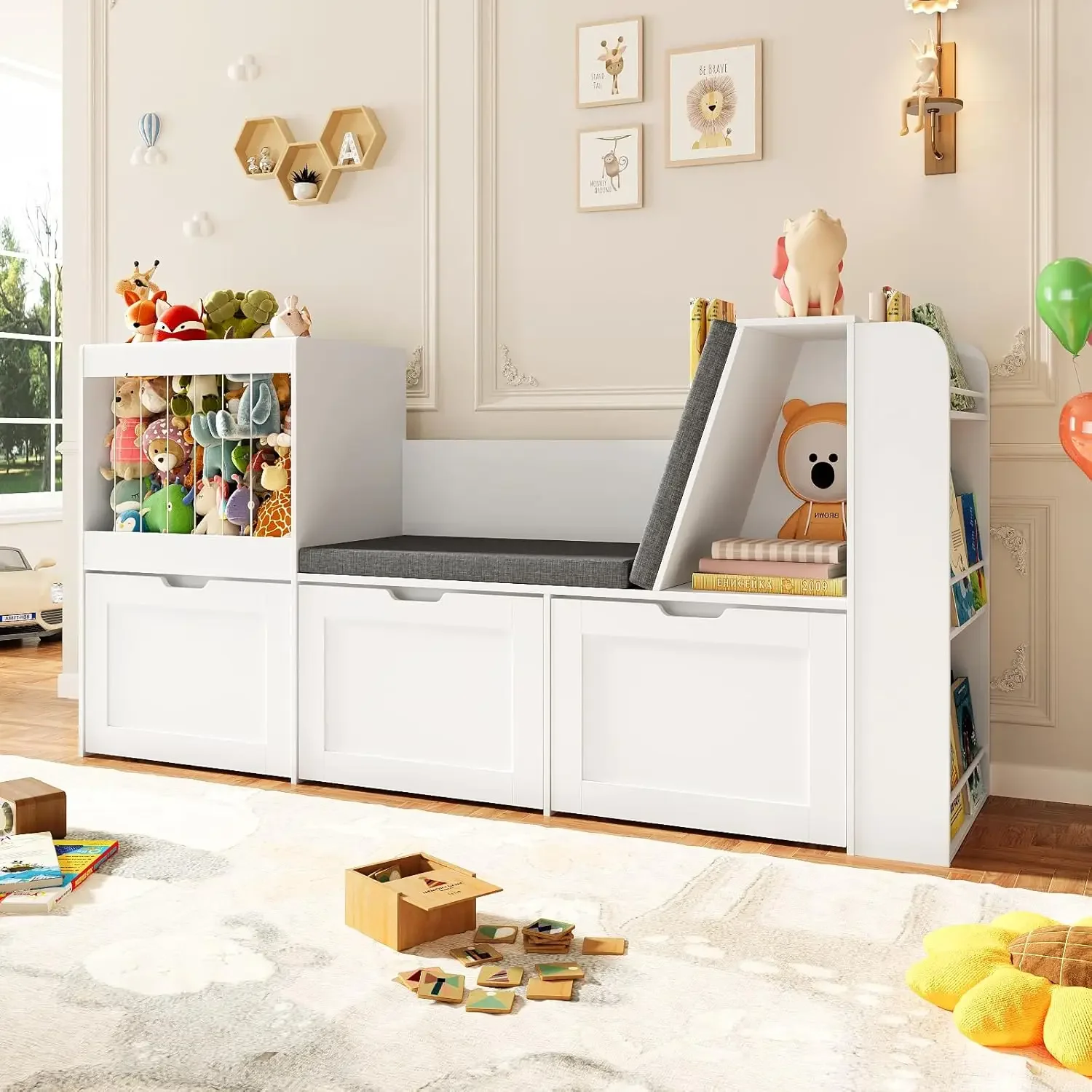 Kids Wooden Toy Storage Organi - مراجعة Kids Toys Drawers وسعره