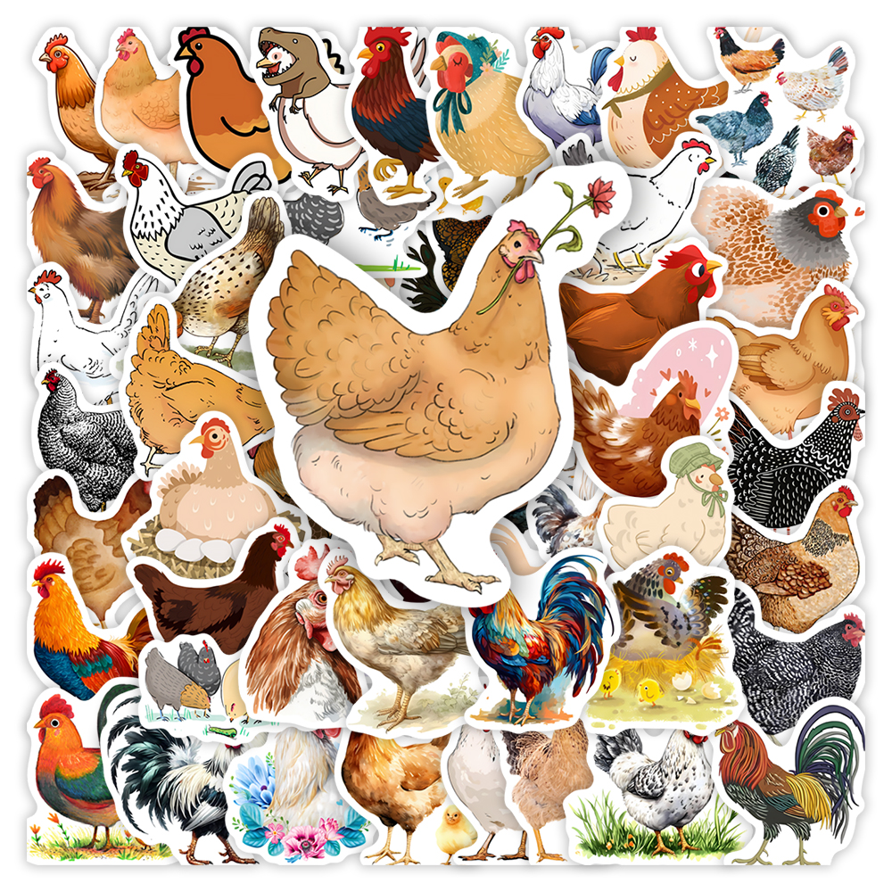 Cute Cartoon Chicken Stickers  - مراجعة Kids Toys Laptop وسعره