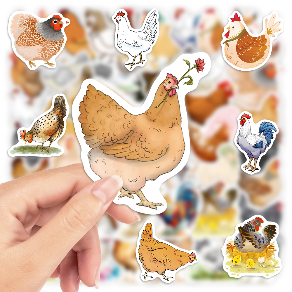 Cute Cartoon Chicken Stickers  - مراجعة Kids Toys Laptop وسعره