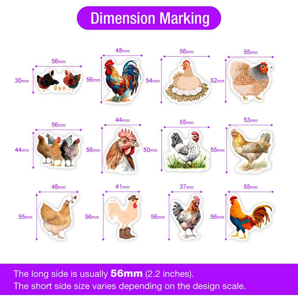 Cute Cartoon Chicken Stickers  - مراجعة Kids Toys Laptop وسعره