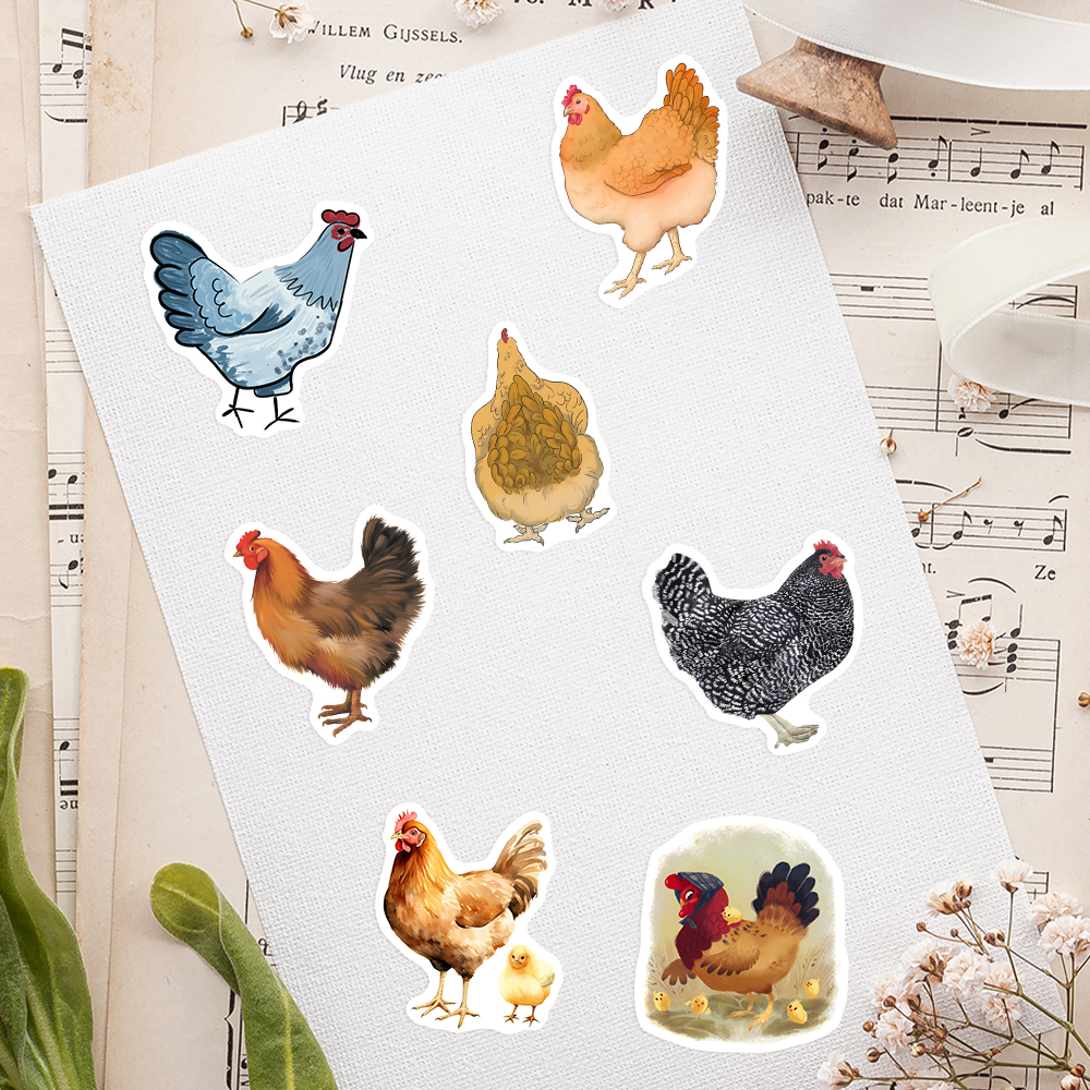 Cute Cartoon Chicken Stickers  - مراجعة Kids Toys Laptop وسعره