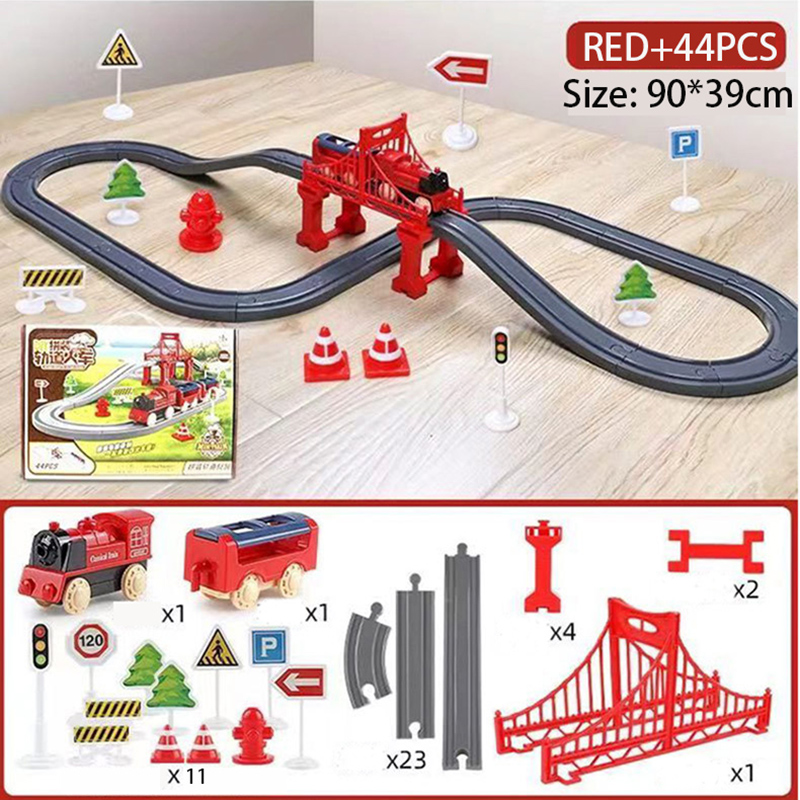 44Pcs/set Electric Train Track - مراجعة Kids Toys Under 1 Year وسعره