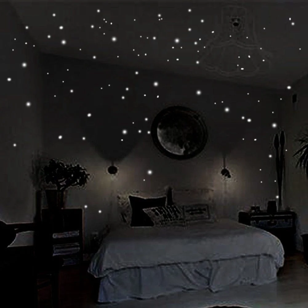 407 Pcs Wall Stickers Wall Dec - مراجعة Glow In Dark Stars وسعره