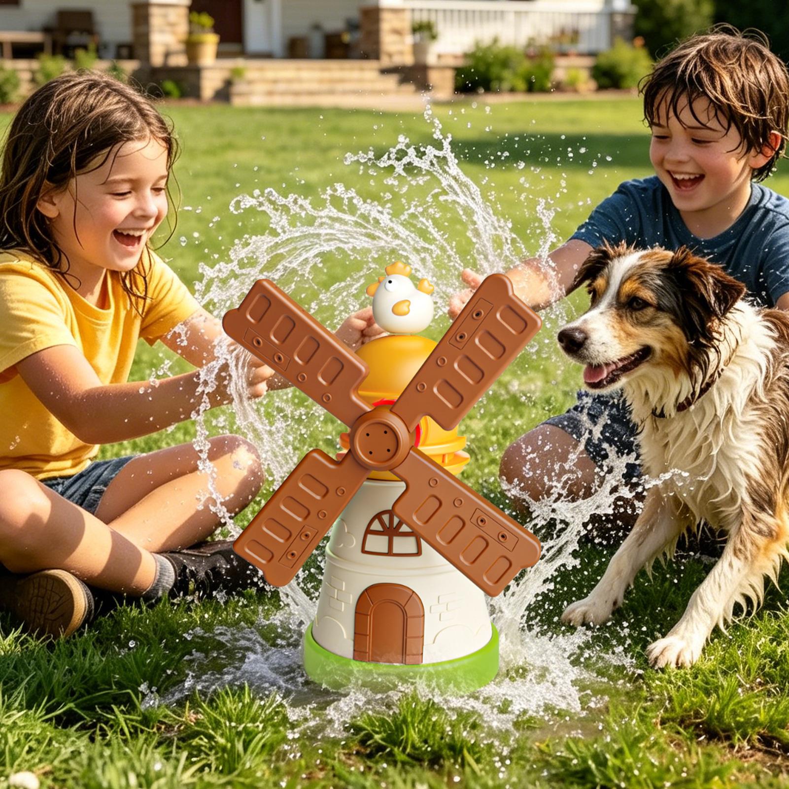 Kids Windmill Sprinkler Rotati - مراجعة Kids Yard Toys وسعره