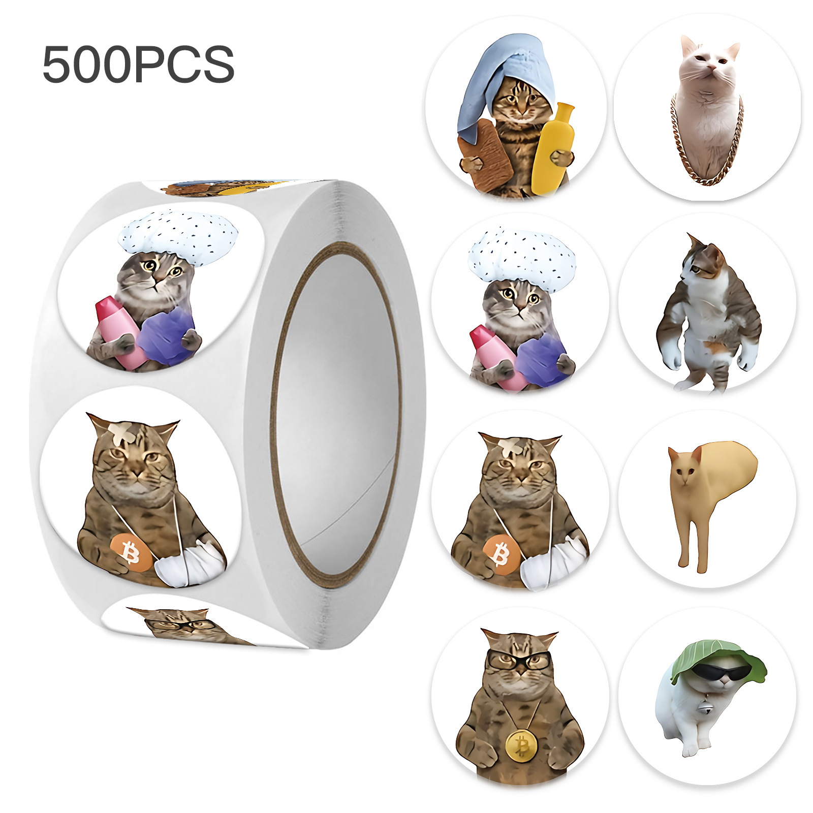 100-500pcs Funny Cat Graffiti  - مراجعة Kids Toys Laptop وسعره