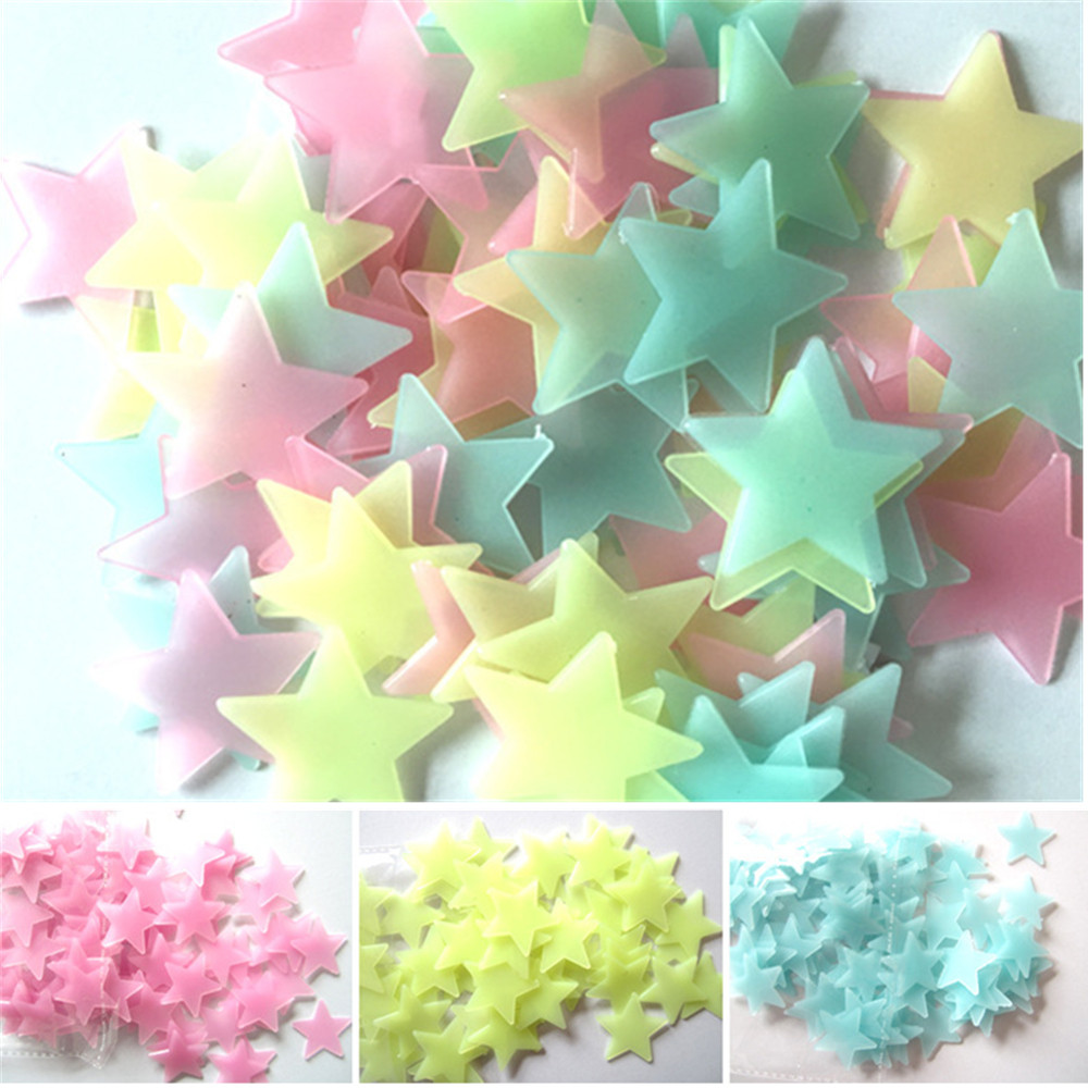 100pcs Fluorescent Glow in the - مراجعة Glow In Dark Stars وسعره