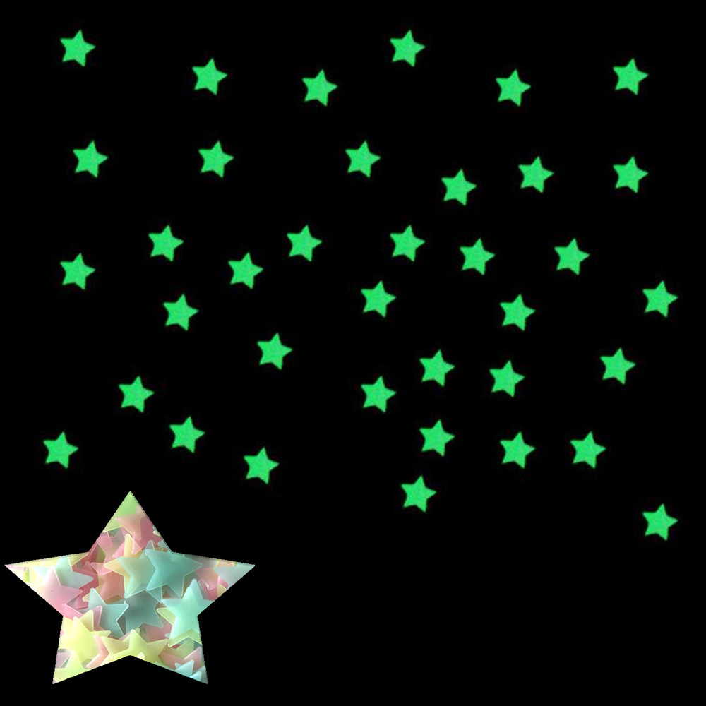 100pcs Fluorescent Glow in the - مراجعة Glow In Dark Stars وسعره