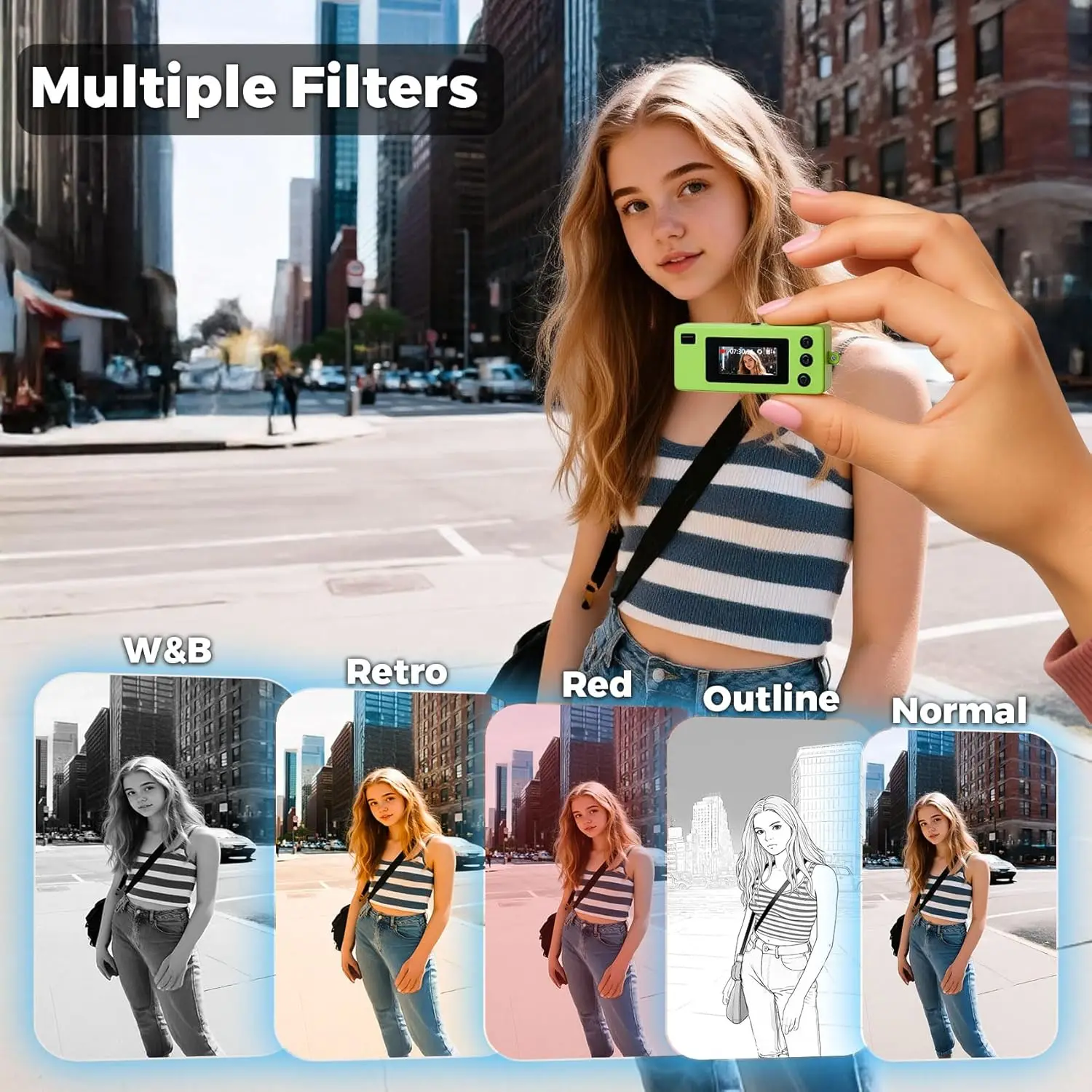 Mini Digital Camera 1080P HD T - مراجعة Kids Toys Youtube وسعره