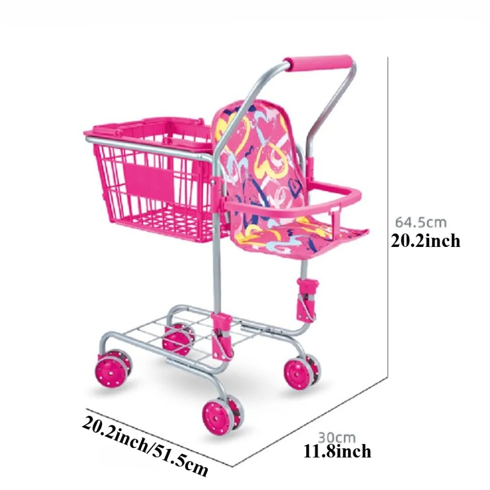 Baby Doll Shopping Cart for Gi - مراجعة Kids Toys Basket وسعره