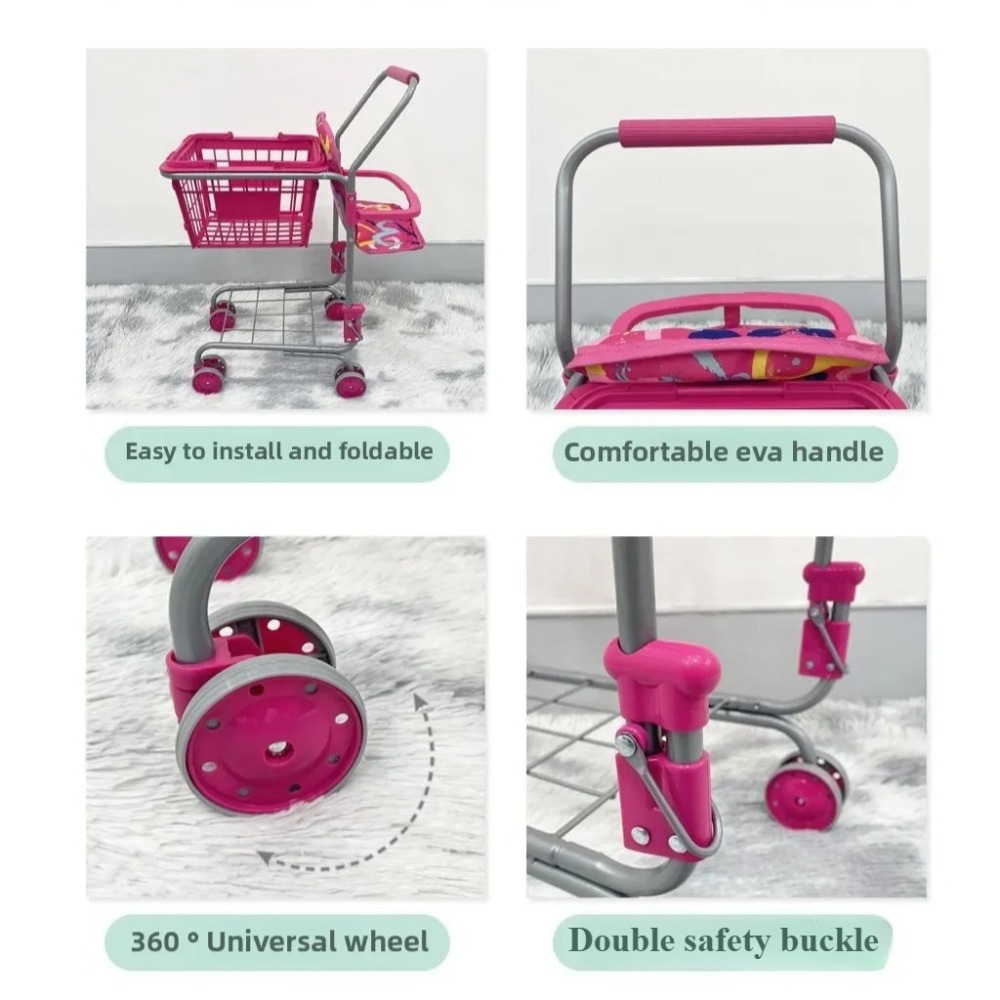 Baby Doll Shopping Cart for Gi - مراجعة Kids Toys Basket وسعره