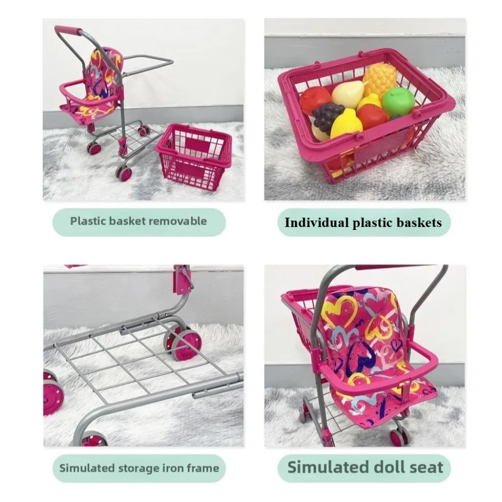 Baby Doll Shopping Cart for Gi - مراجعة Kids Toys Basket وسعره
