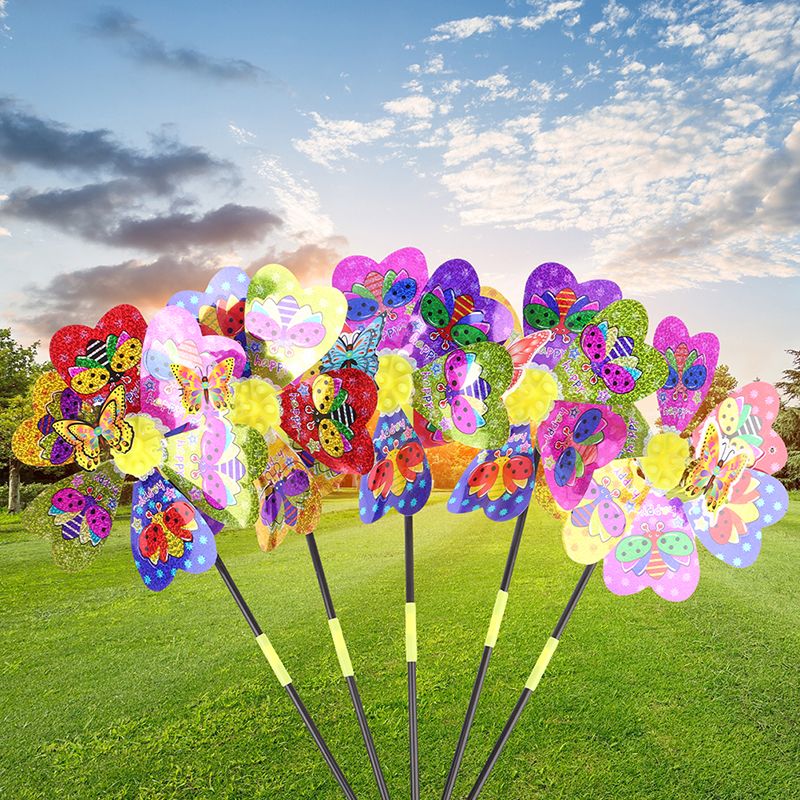 1Pc Colorful Sequin Windmill C - مراجعة Kids Yard Toys وسعره