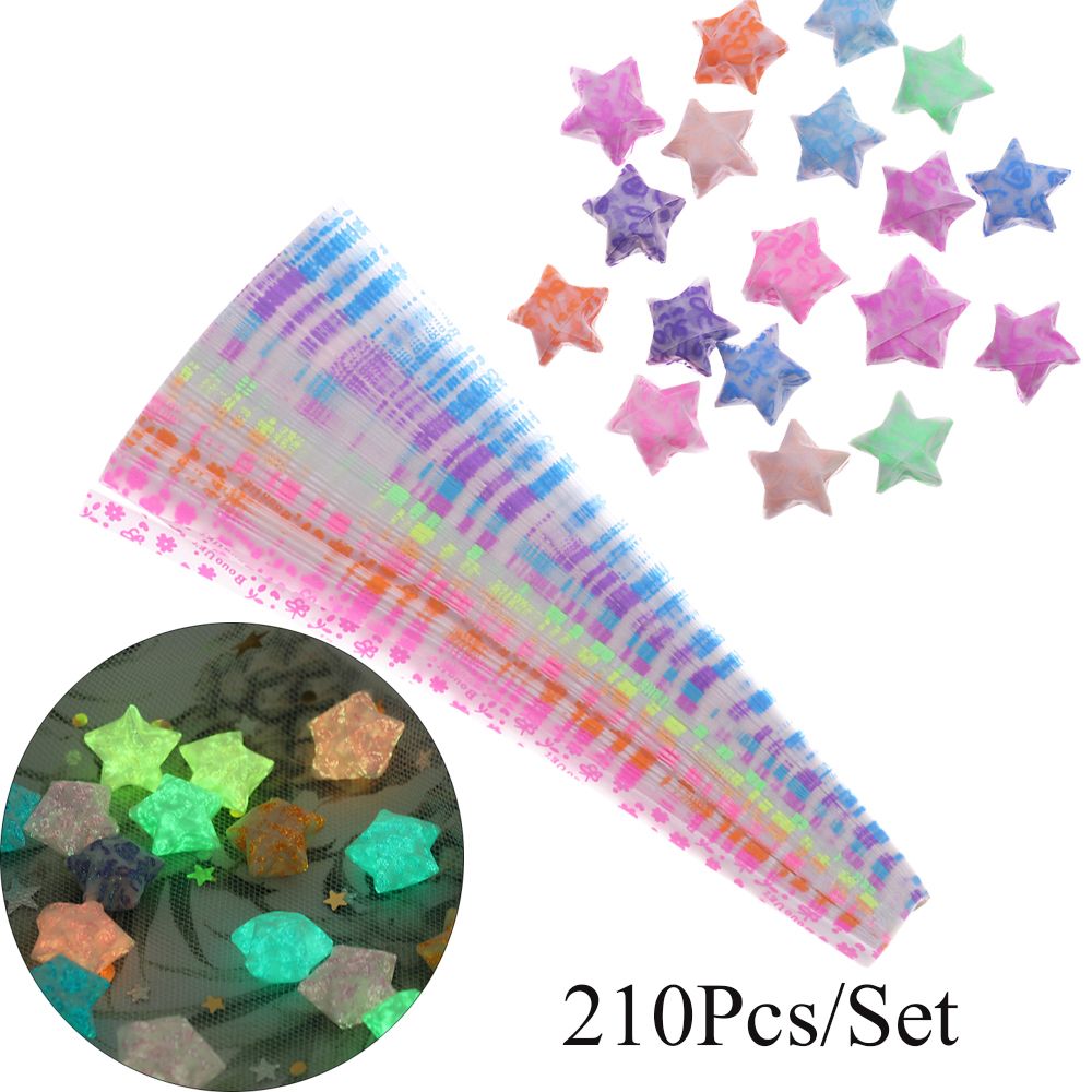 210pcs/lot Glow in Dark Lucky  - مراجعة Glow In Dark Stars وسعره