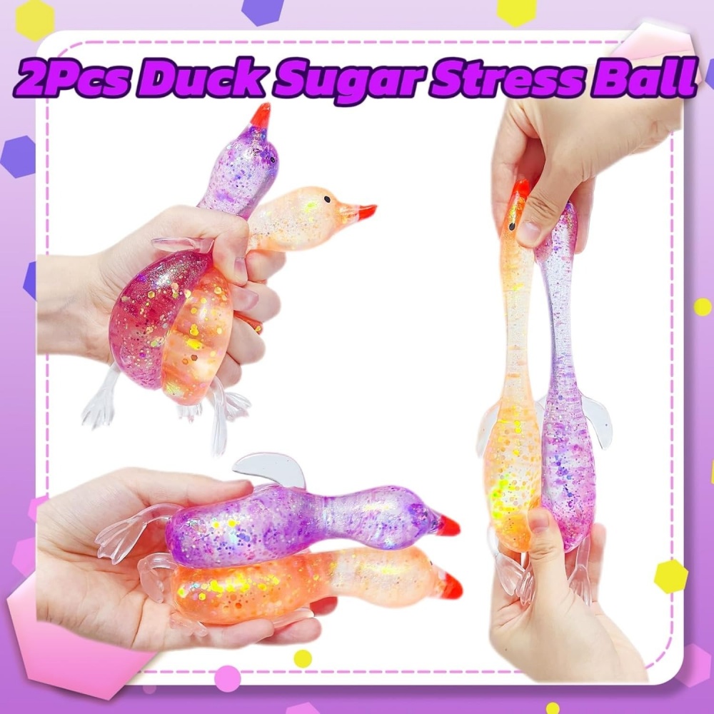 Duck Sugar Stress Ball Squishy - مراجعة Kids Toys Basket وسعره