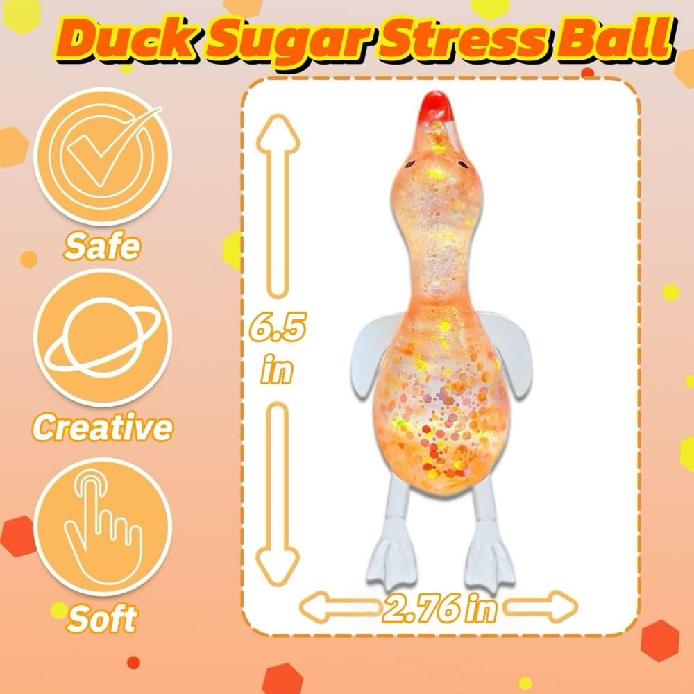 Duck Sugar Stress Ball Squishy - مراجعة Kids Toys Basket وسعره
