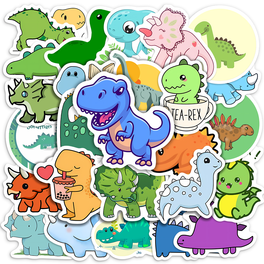 Cute Lovely dinosaur Stickers  - مراجعة Kids Toys Laptop وسعره