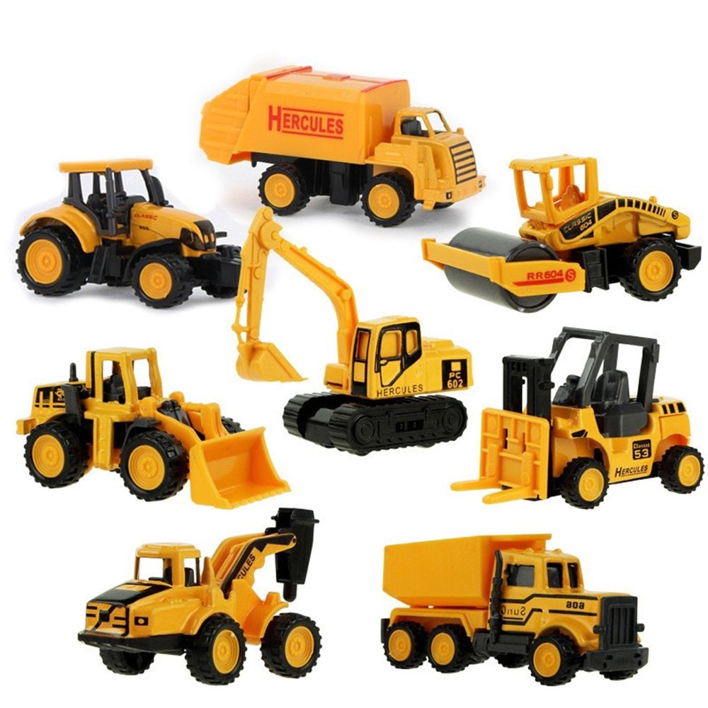 8 Types Mini Construction Engi - مراجعة Kids Toys Jcb وسعره